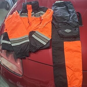 Harley-Davidson Black and Orange Riding Suit